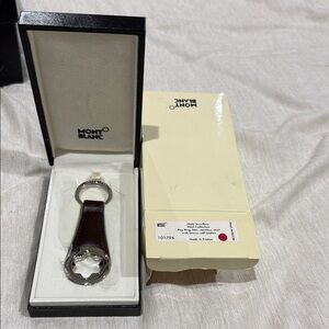 Montblanc Dark Brown Leather Key Holder
